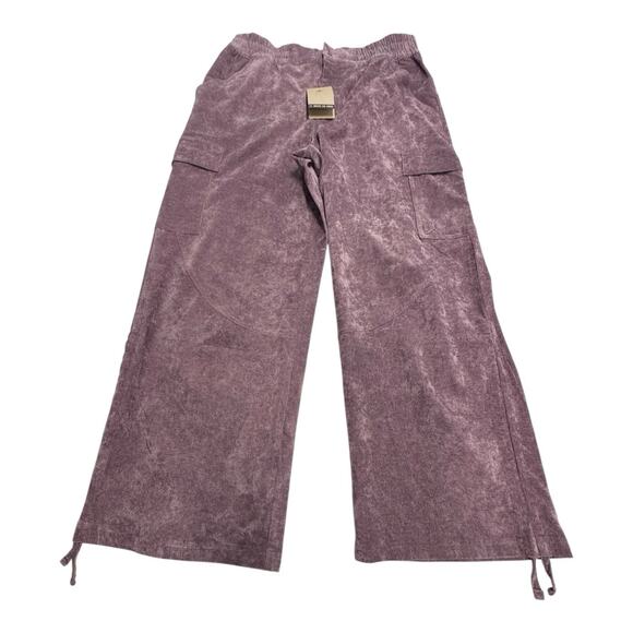 Nike Jordan Cargo Trousers Women's Large Purple Loose Fit Chicago Corduroy Pants - Picture 1 of 10